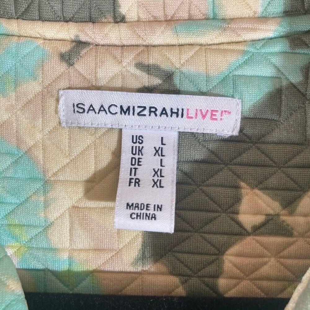 Isaac Mizrahi Live! Jacket‎ Large Watercolor Floral Quilted Artsy Mature Casual - Picture 2 of 9
